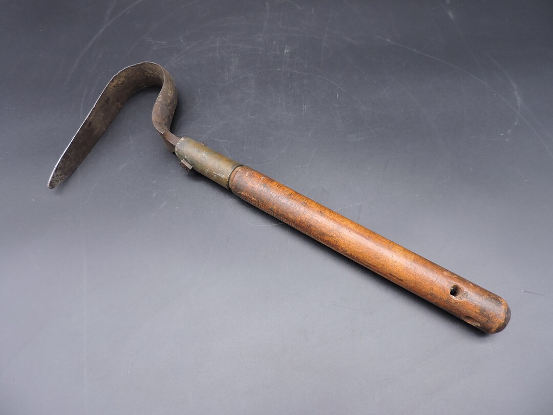 Antique Hand Tool Vintage Hand Tool Hand Wrought Iron and Wood Tool