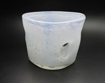 Vintage Art Glass Vase ~ MCM Glass Vase ~ Vintage Abstract Vase ~ Translucent Glass Vase