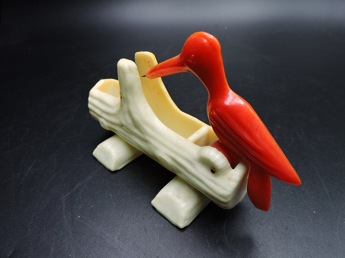 Woodpecker Toothpick Holder Dispenser Mechanical Woodpecker Etsy