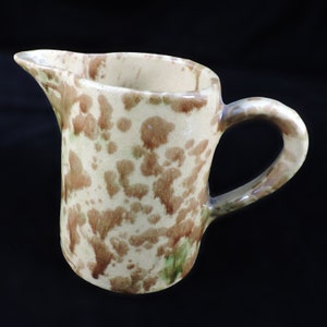 Vintage Spongeware Pitcher ~ Antique Pitcher ~ Farmhouse Pitcher ~ Mottled Brown Pitcher ~ Country Pitcher ~ Classic Spongeware Pottery