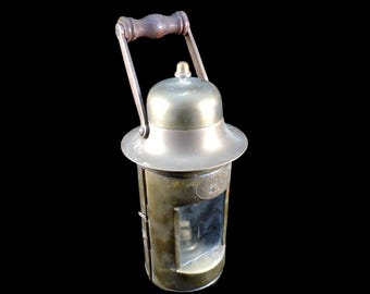 Vintage Ship's Lantern ~ Brass Ship's Lantern ~ NEPTUNE Ship's Lantern ~ Small Nautical Lantern ~ Ship's Cabin Lantern ~ Brass Oil Lantern