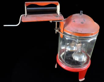 Vintage Toy Washing Machine ~ Wolverine Toy Washing Machine ~ Red Toy Washing Machine ~ Metal & Glass Washing Machine ~ Working Condition