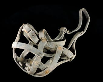Leather Antique Dog or Horse Muzzle