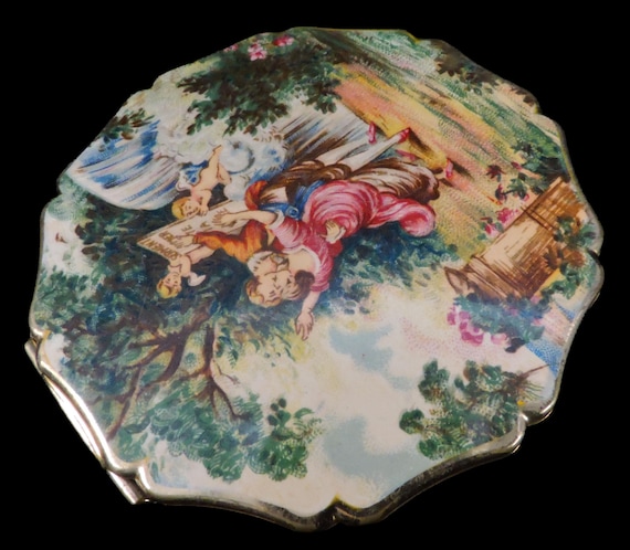 Stratton Enameled  Brass Compact - image 10