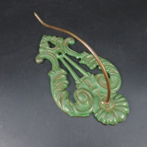 Antique Bill Hook ~ Vintage Bill Hook ~ Cast Iron Bill Hook ~ General Store Bill Hook ~ Office Bill Hook ~ Worn Green Patina ~ Americana
