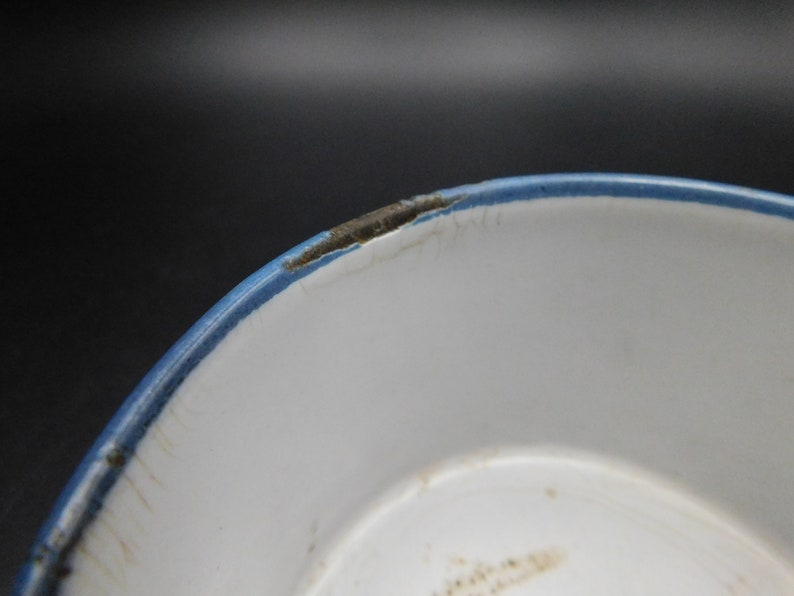 Vintage Enamelware Cup Blue Enamelware Cup Antique Etsy