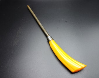 Vintage Knife Sharpener with Banana Bakelite Handle