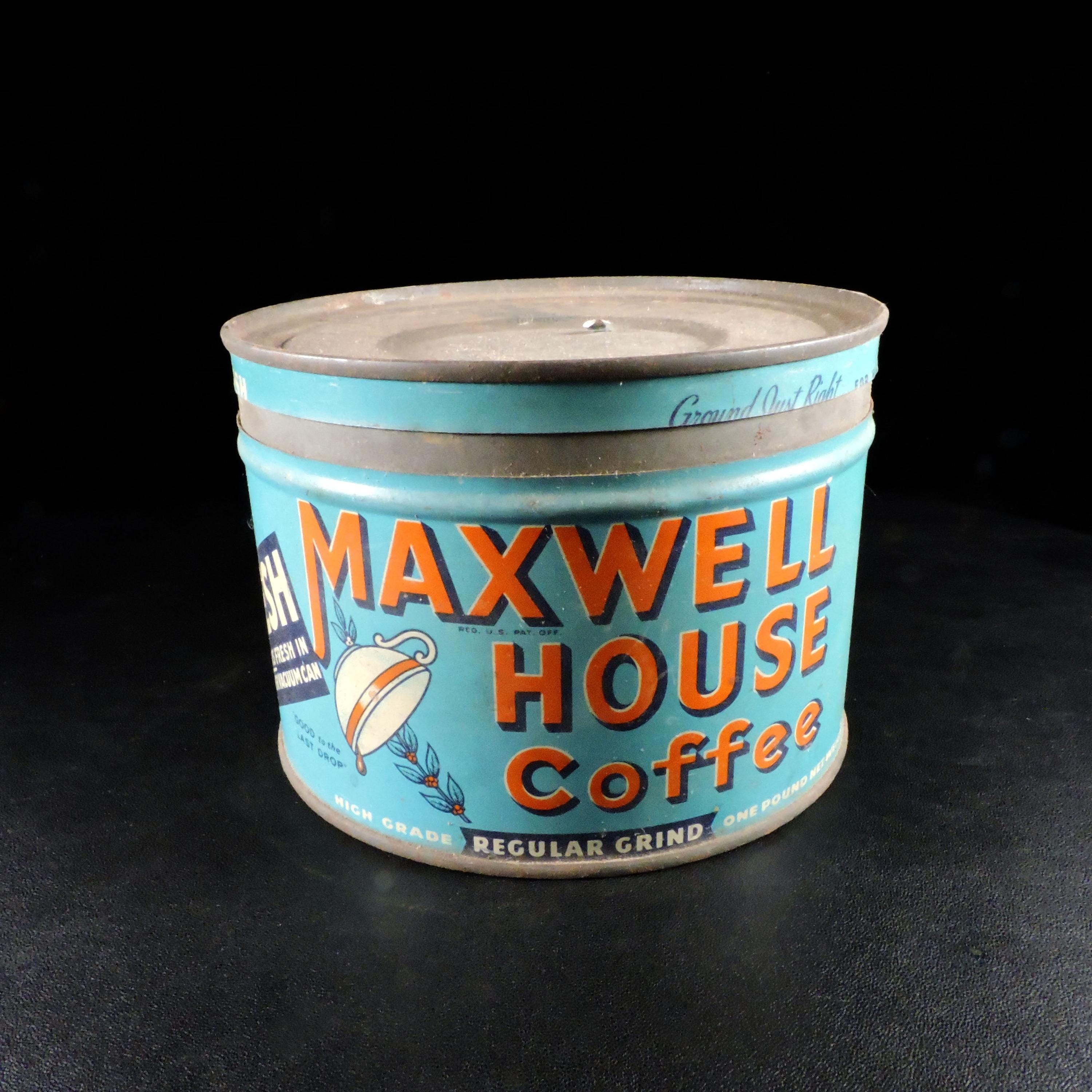 Vintage Maxwell House Coffee Tin - Etsy
