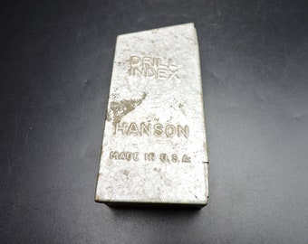 Vintage Drill Index Case Hanson Drill Index Workshop Drill