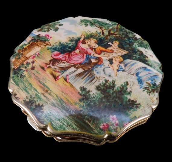 Stratton Enameled  Brass Compact - image 6