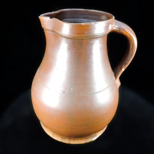 Large Primitive Pitcher ~ Early Alabama Redware Pitcher ~ Antique Hand Thrown Pitcher ~  Vintage Farmhouse Pitcher ~ Colonial Americana