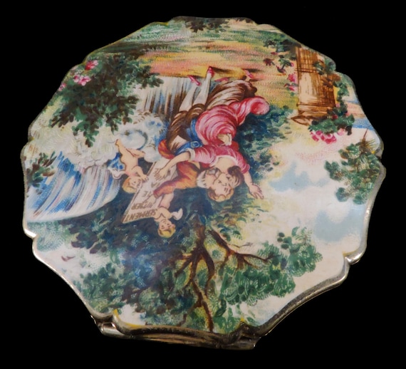 Stratton Enameled  Brass Compact - image 9