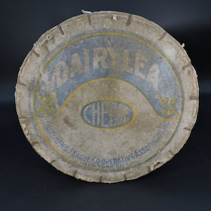 Vintage Cheese Advertising Box ~ Dairylea Round Cheese Box ~ Vintage Cheese Box ~ Dairylea Advertising ~ Old Dairylea Cheese Container