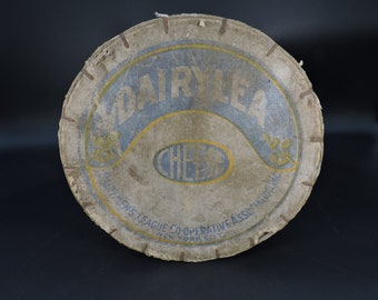 Vintage Cheese Advertising Box ~ Dairylea Round Cheese Box ~ Vintage Cheese Box ~ Dairylea Advertising ~ Old Dairylea Cheese Container