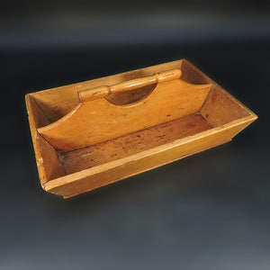 Antique Cutlery Tray ~ Vintage Cutlery Tray ~ Early Cutlery Tray ~ Wooden Cutlery Tray ~ Primitive Cutlery Tray ~ Handled Cutlery Tray