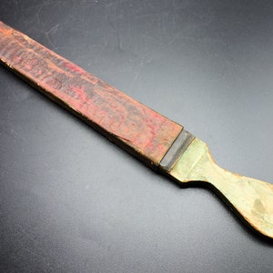 Razor Strop - Knife Sharpener - Primitive Wood and Leather Knife / Razor Sharpener