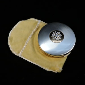 Vintage Avon Compact ~ Avon MCM Mid-Century Compact ~ Silver/Gold-toned Compact ~ Collectible Compact ~ Stocking Stuffer Gift ~ Vanity Decor