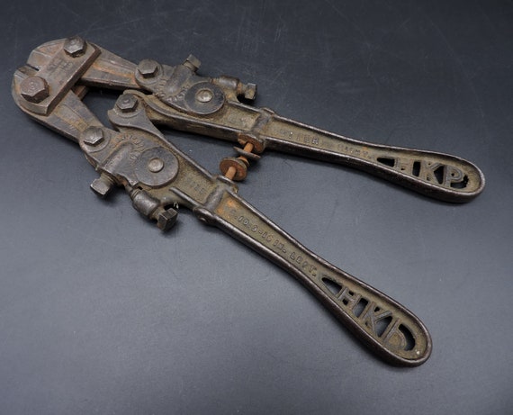 Vintage Bolt Cutter O.K. Cutter Tool H.K. Porter Boston MA Vintage Workshop  Tool Metal Working Tool Ornate Collectible Tool 