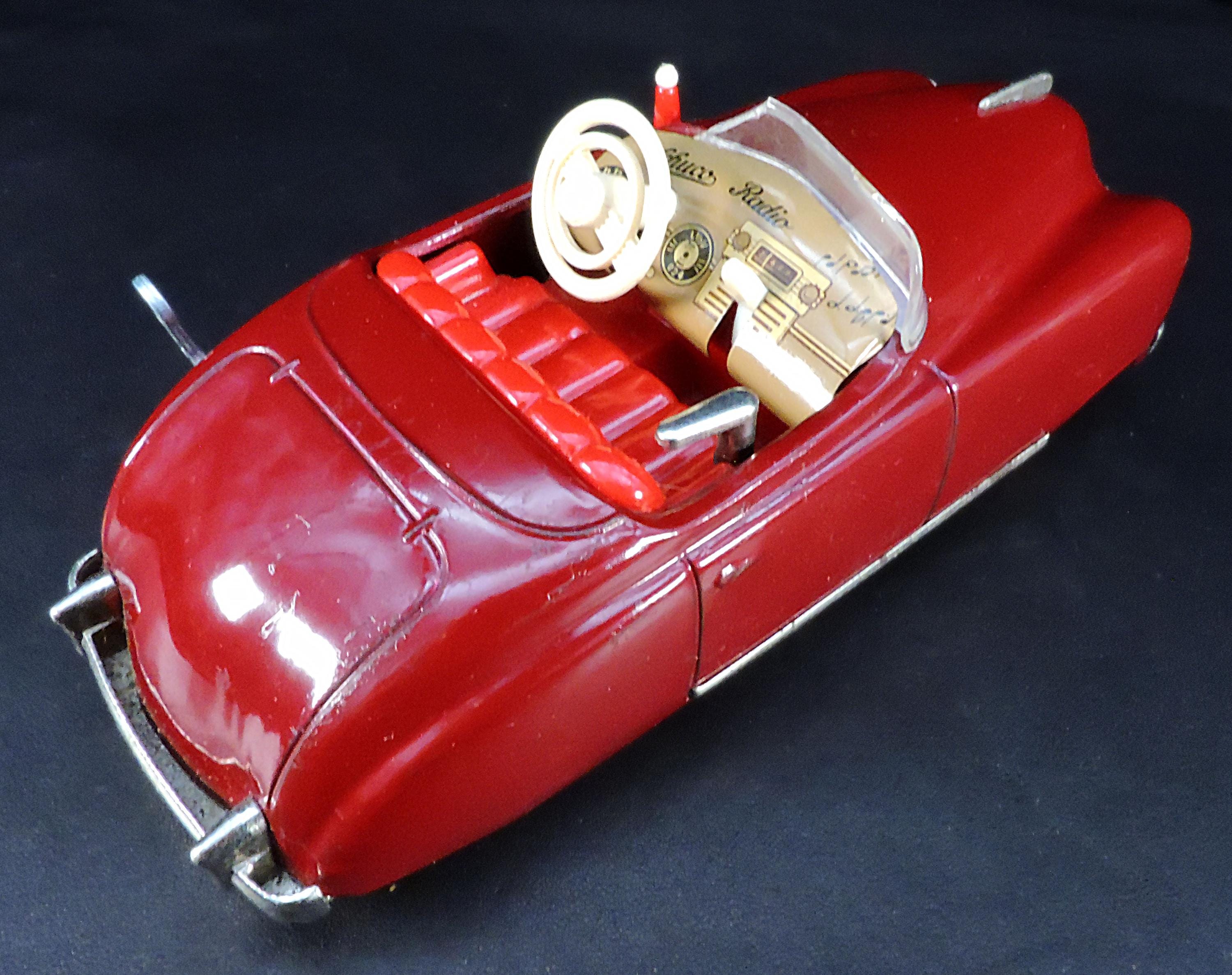 Vintage 1950s Schuco Radio 4012 Tin Wind-up Car With Original Box