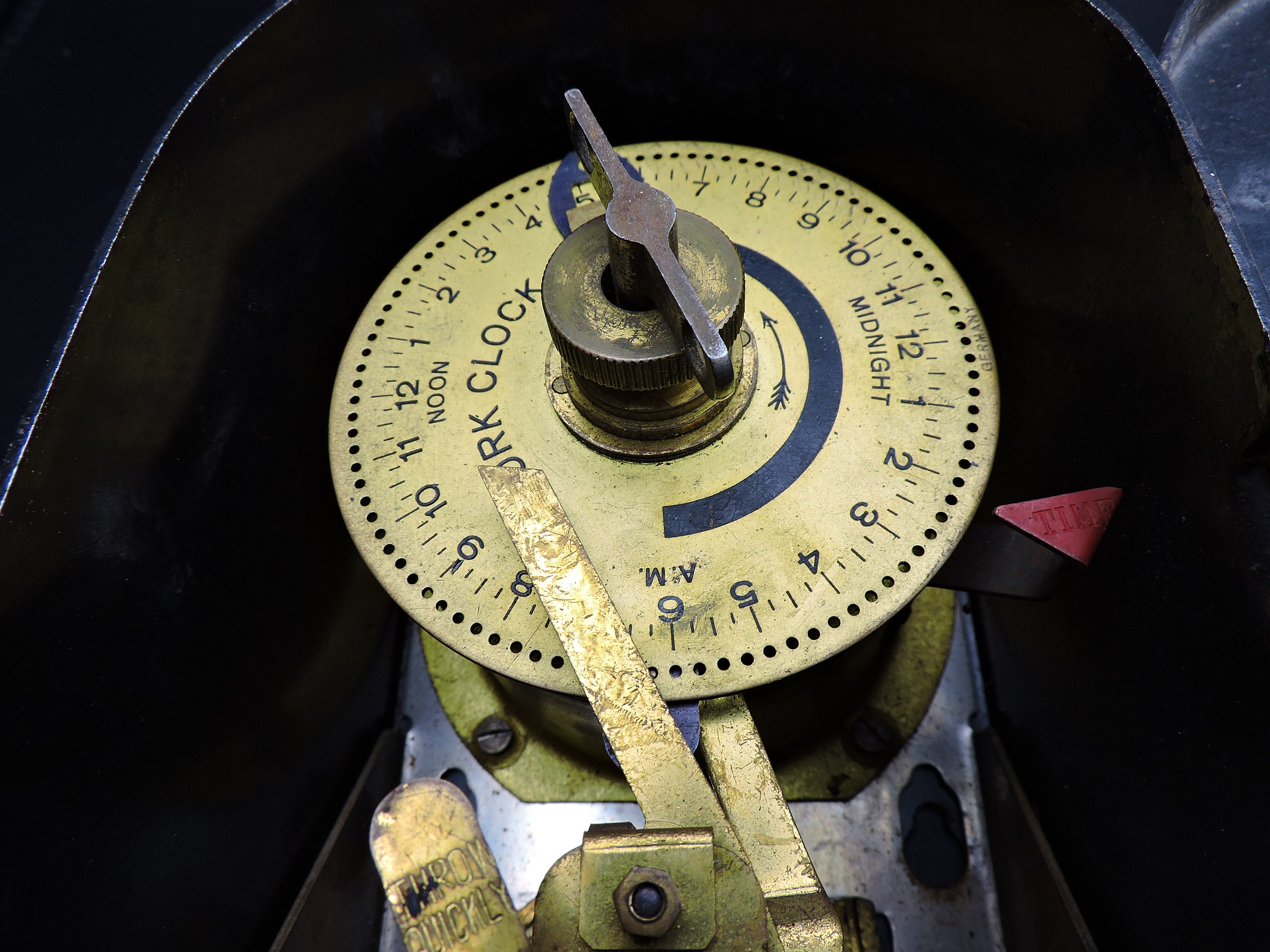 Vintage Brass Tork Clock 8 Day Time Switch ~ Steampunk Vibe