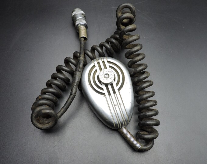 Vintage Microphone Vintage CB Push to Talk Microphone Polytronics Lab