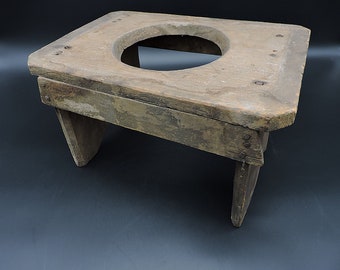 Antique Child's Commode ~ Primitive Wooden Commode ~ Antique Wood Potty Bench ~ Primitive Potty Bench ~ Hand Made Potty Chair ~ Wooden Privy