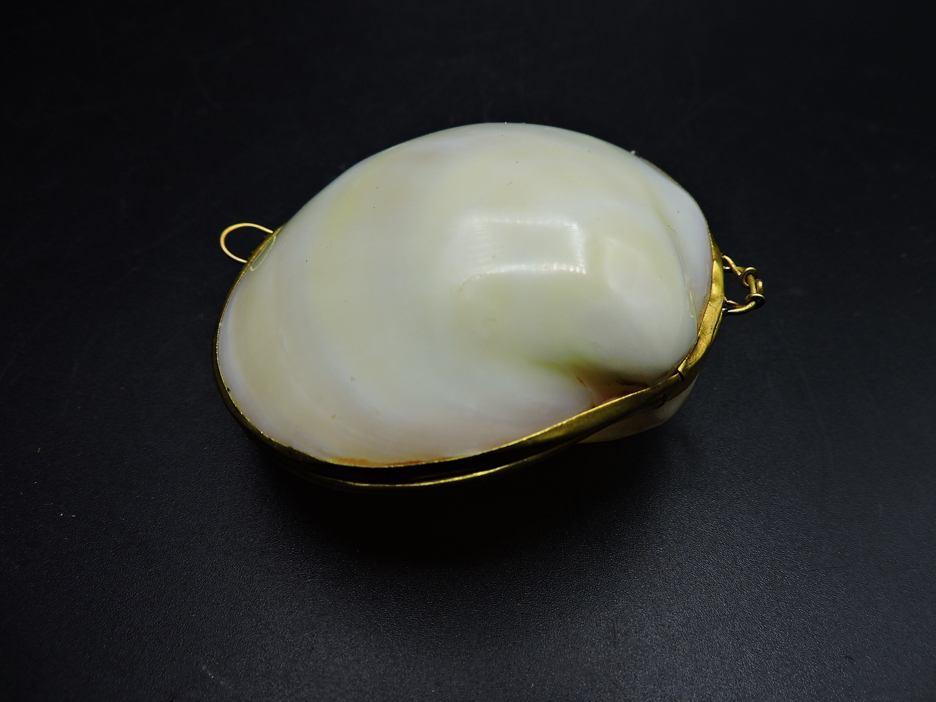 Vintage Clam Shell Trinket Box Mother of Pearl Trinket Box Etsy