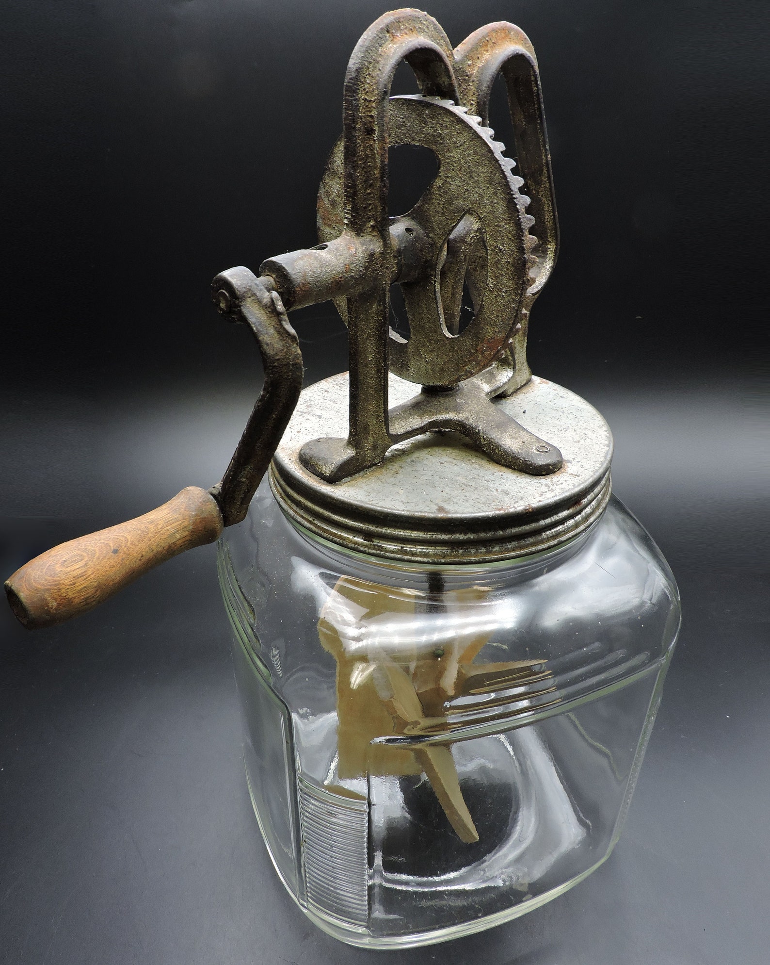 Antique Butter Churn DANDY Butter Churn Hand Cranked Etsy