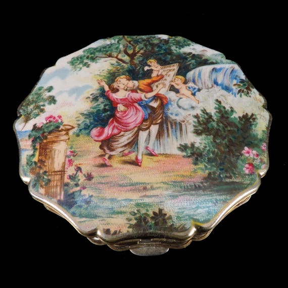 Stratton Enameled  Brass Compact - image 5