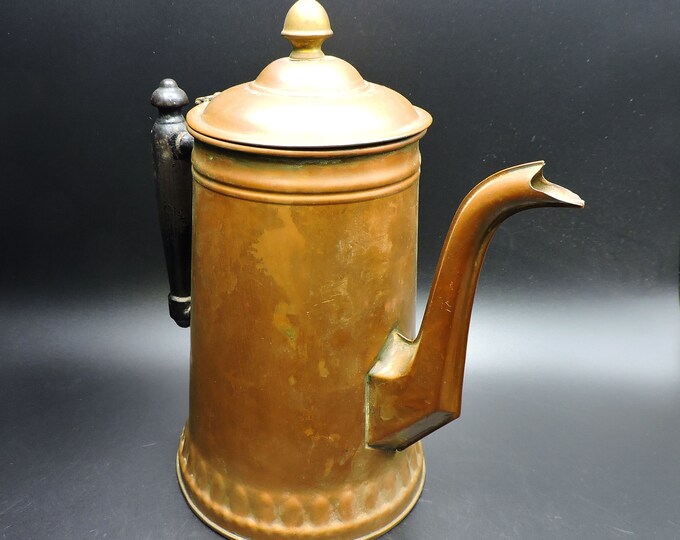 Vintage Copper Coffee Pot Antique Copper Kitchen Ware Antique Patina