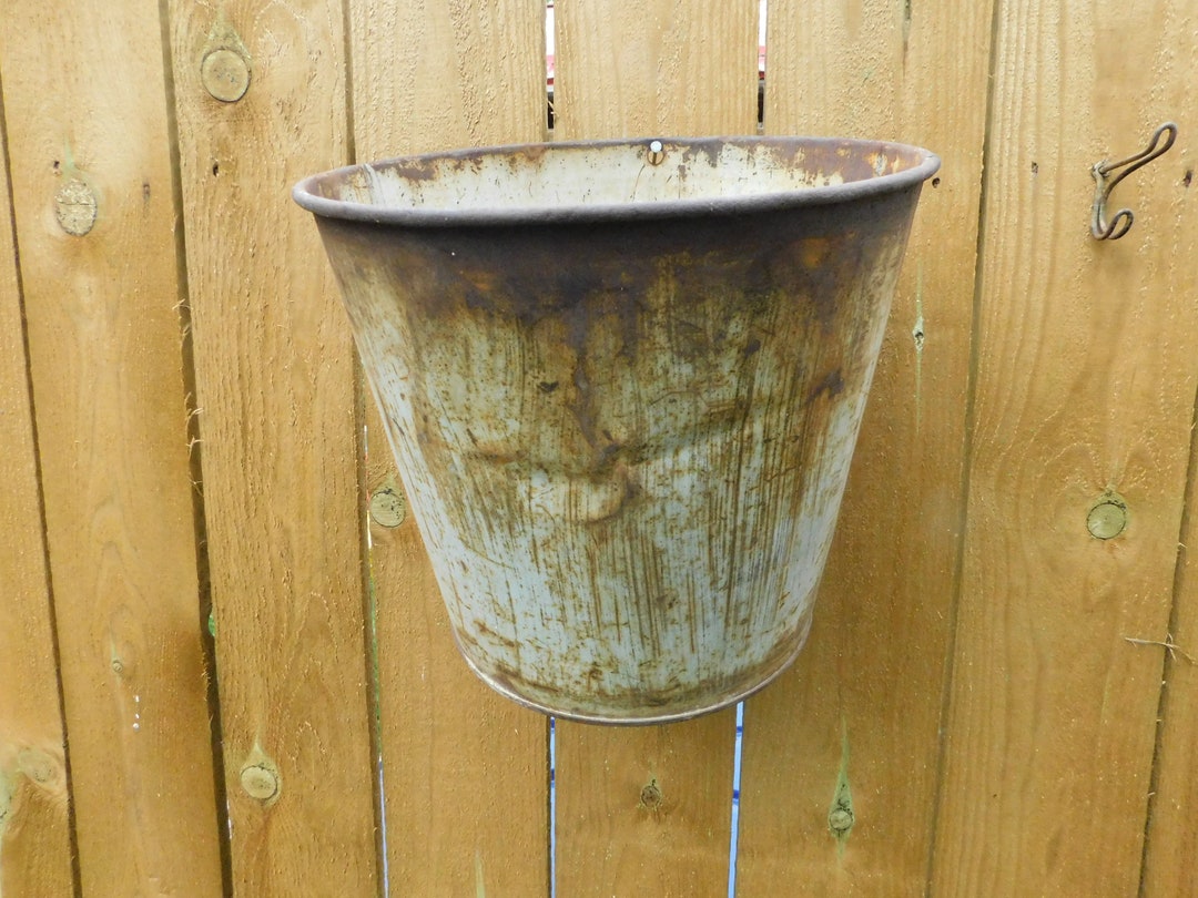 Vintage Sap Bucket Old Metal Sap Bucket Metal Sap Bucket Maple Syrup Bucket Vintage Sap Pail
