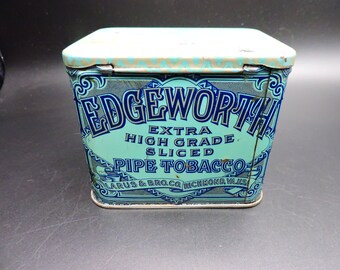 Edgeworth Tobacco Tin ~ Vintage Collectible Tin ~ Tobacco Advertising - Pipe Tobacco Tin