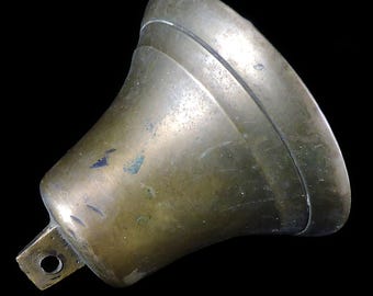 Vintage Brass Bell ~ Antique Animal Bell ~ Old Farm Bell ~ Old Cow Bell ~ Old Goat Bell ~ Primitive Farm Bell ~ Original Patina ~ Farm Decor