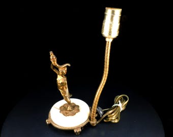 Early Art Nouveau Styled Lamp ~ Late Victorian Era Lamp ~ Figural Antique Lamp ~ Lady with Torch Lamp ~ Housewarming Gift ~ Collectible Lamp