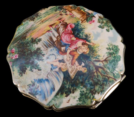 Stratton Enameled  Brass Compact - image 8