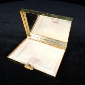 Vintage Brass Compact ~ Art Deco Styled Compact ~ Mirrored Brass Compact ~ Collectible Compact ~ Vanity Decor ~ Stocking Stuffer Gift
