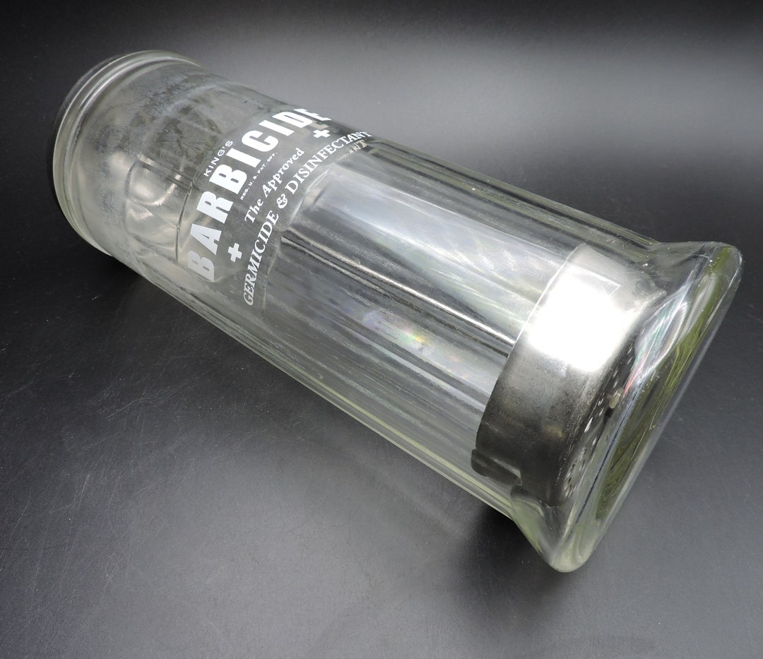 Vintage Barbicide Jar King's Barbicide Jar Vintage Jar Comb