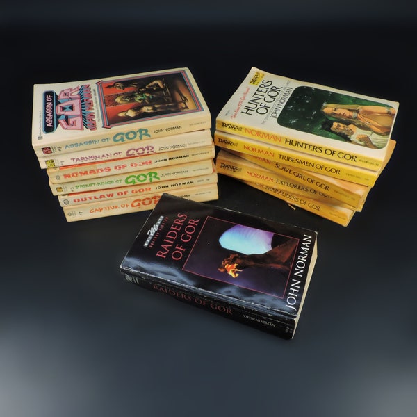 Vintage Gor Fantasy Books ~ Gor Sci-Fi Book Lot ~ Gor Counter Earth Books ~ Gor Series Book ~ Gorean Sci-Fi Fantasy Books ~ John Norman