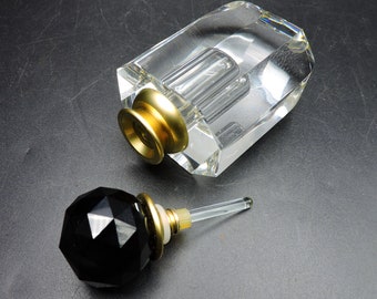 Vintage Cut Crystal Perfume Bottle ~ Collectible Perfume Bottle - Elegant Perfume Bottle ~ Mid-Century Perfume Bottle