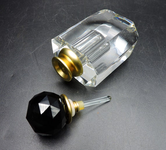 Vintage Cut Crystal Perfume Bottle ~ Collectible Perfume Bottle - Elegant Perfume Bottle ~ Mid-Century Perfume Bottle