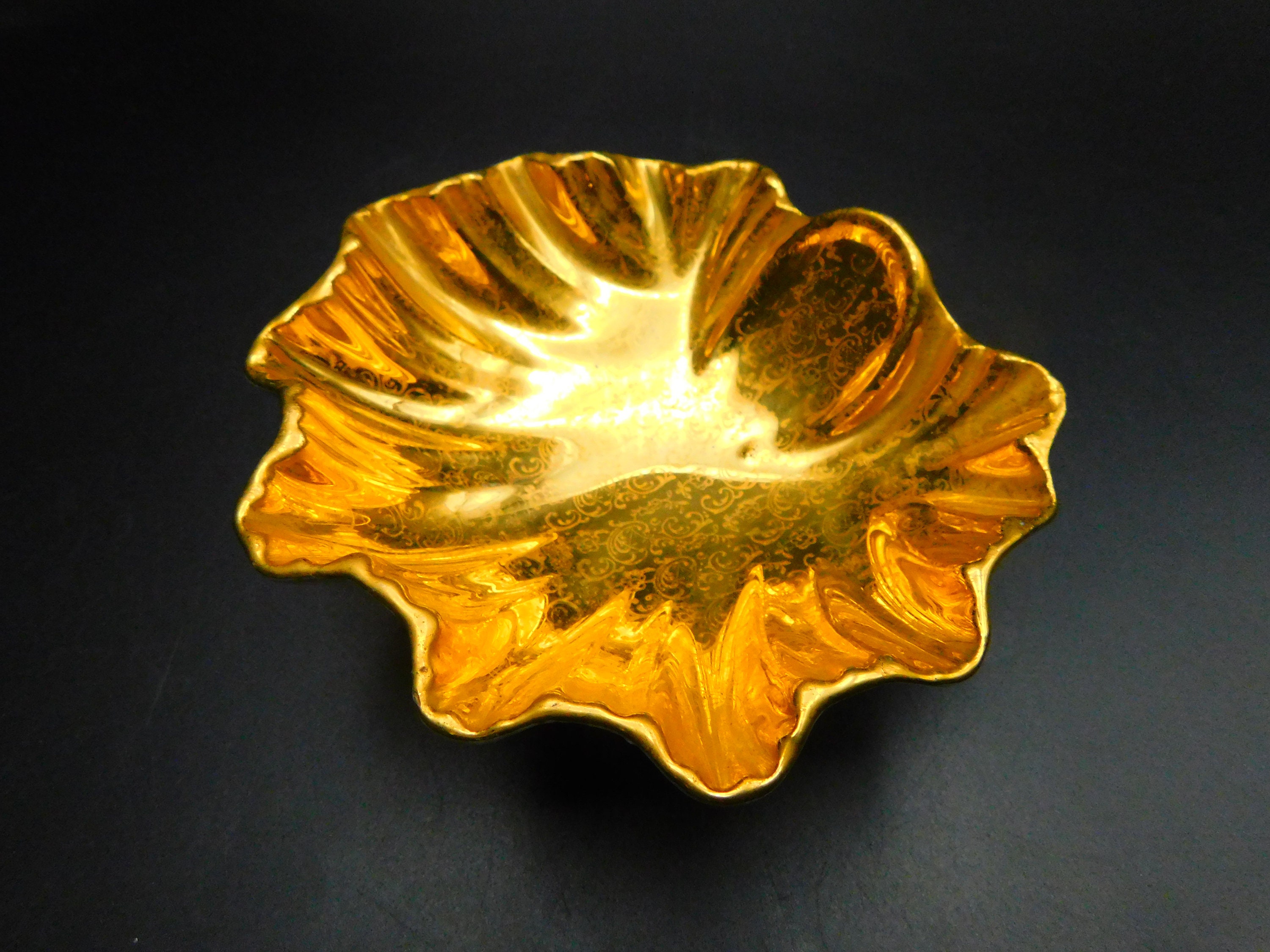 Vintage Dish 22k Gold Gilded Porcelain Soap Holder Vintage Etsy