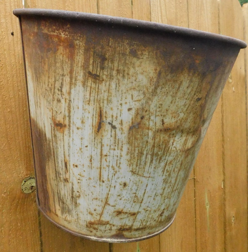 Vintage Sap Bucket Old Metal Sap Bucket Metal Sap Bucket Etsy