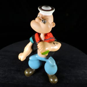 Vintage Popeye The Sailor Figurine ~ Popeye The Sailorman ~ King Features Syndicate, ~ R. Dakin & Co. ~ Movable Arms and Torso Toy