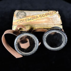 Vintage Safety Goggles ~ Vintage Workman&#39;s Goggles ~ Early Safety Glasses ~ Early Motorcycle Glasses ~ Driving Glasses ~ Driving Goggles