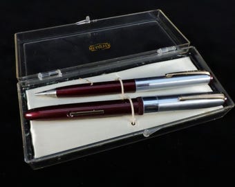 Wearever Pen/Pencil Set~ Vintage Pen & Pencil Set ~ Mint in Original Case ~ Pen Collector Gift ~ Fountain Pen Collecting ~ Boxed Pen Set