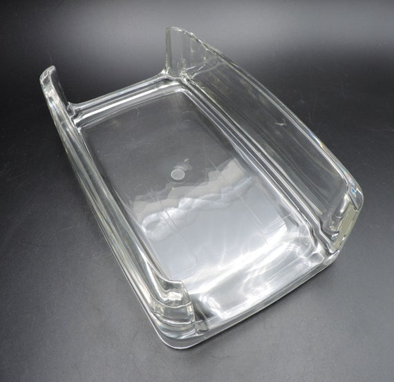 Vintage Mid-Century Lucite Napkin Holder ~ MCM Acrylic Napkin Holder ~ Clear Lucite Tray ~ Minimalist MCM Letter / Napkin / Bread Holder