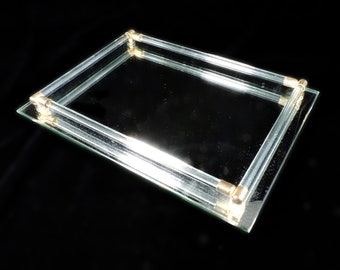 Vintage Mirrored Tray ~ Mirrored Vanity Tray ~ Mirrored Dresser Tray ~ Display Tray ~ Decorative Vanity Tray ~ Home Decor Gift ~ MCM Tray