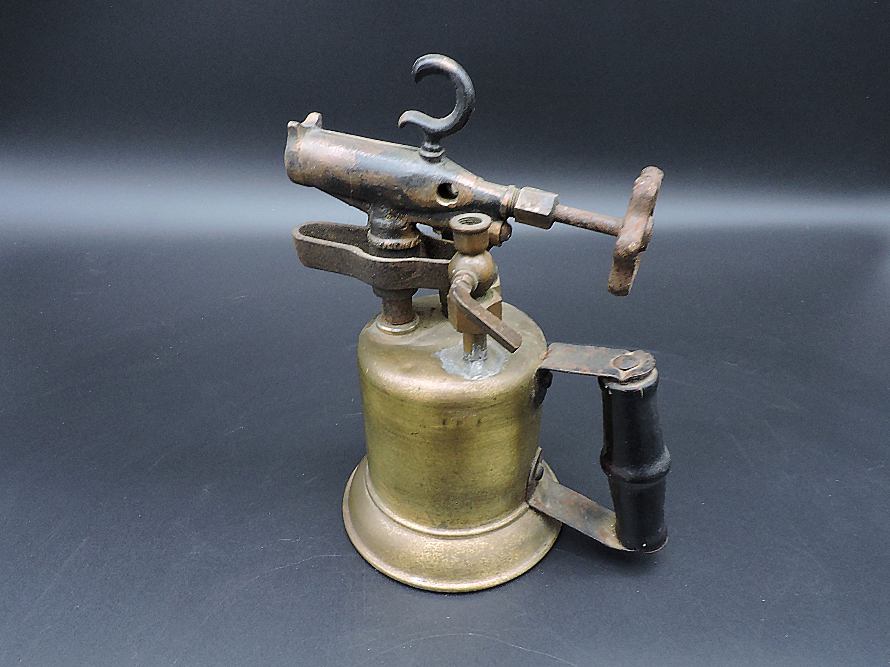 Antique Brass Torch Vintage Barn Torch Old Brass Torch Old Barn