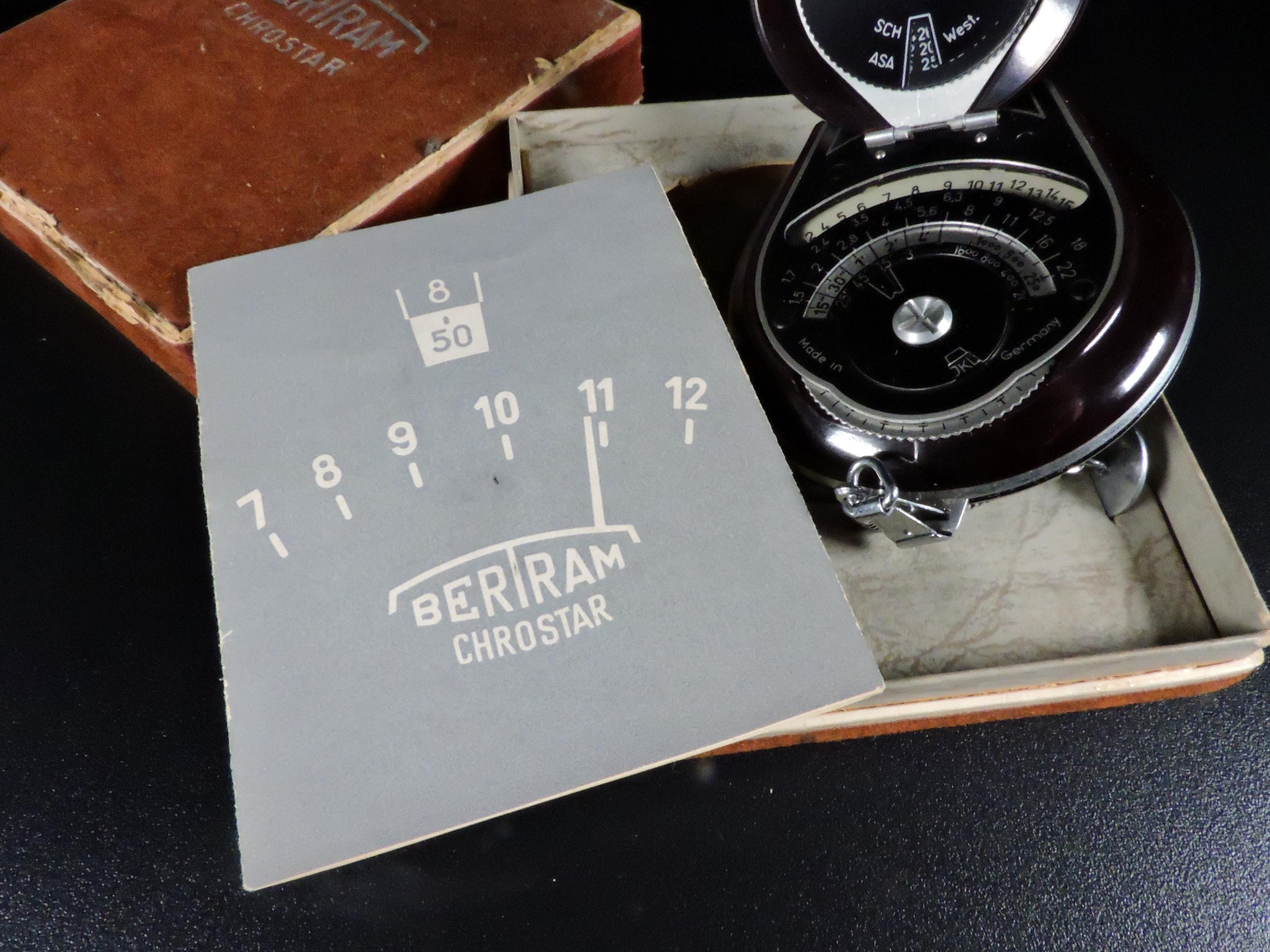 Vintage Bertram Chrostar Light Meter ~ Selenium Exposure Light