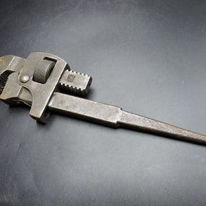 Vintage Pipe Wrench  ~ Old Used Pipe Wrench ~ Collectible Wrench ~  Morcroft Stillson ~ Pipefitters Wrench ~ Primitive Tool